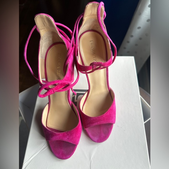 HIGH HEEL MAGENTA SUEDE summer shoes by Ivanka Trump - Picture 4 of 6
